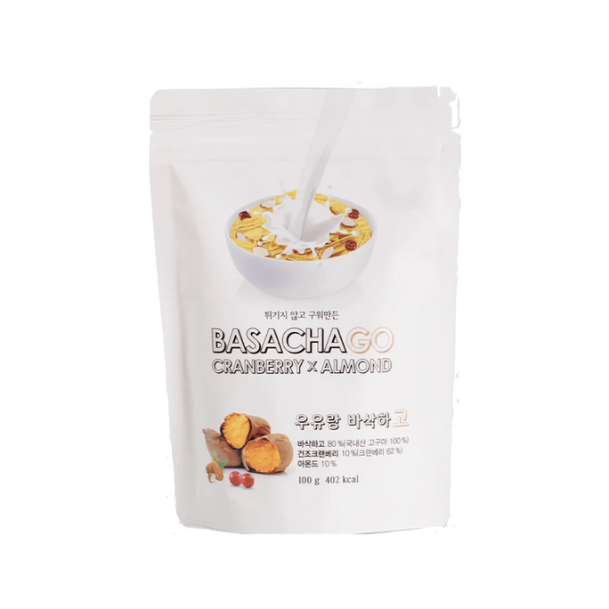 韓国 THE MORE FOOD バサチャゴ クリスピースイートポテト アーモンド クランベリー 10袋