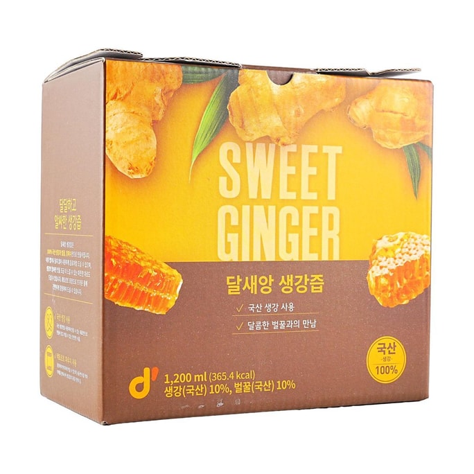 韩国DALSAEANG 蜂蜜甜姜茶 120ml*10包入 