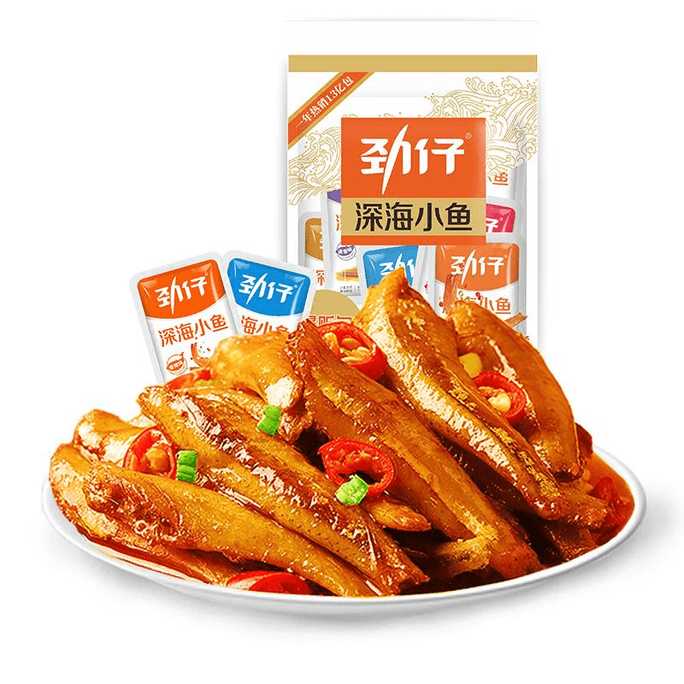 Jin Zai Xiang Spicy Small Fish, Dried Fish, Nostalgic, Durable, Snack, Instant Food, Casual 96g * 1 Pack