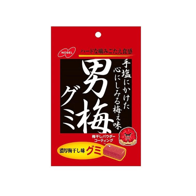 일본 직송: Nobel Confectionery Nobel Otoko Umeboshi Gummy Candy 38g