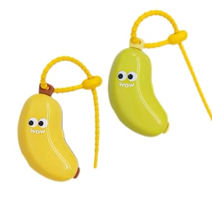 [라이프스타일 필수품] FOXTAIL 바나나 칫솔모 보호대, 여행 필수품, 치약 보관함, 휴대용 먼지 덮개, 여행용 전기 칫솔 보관함 - 2개 세트