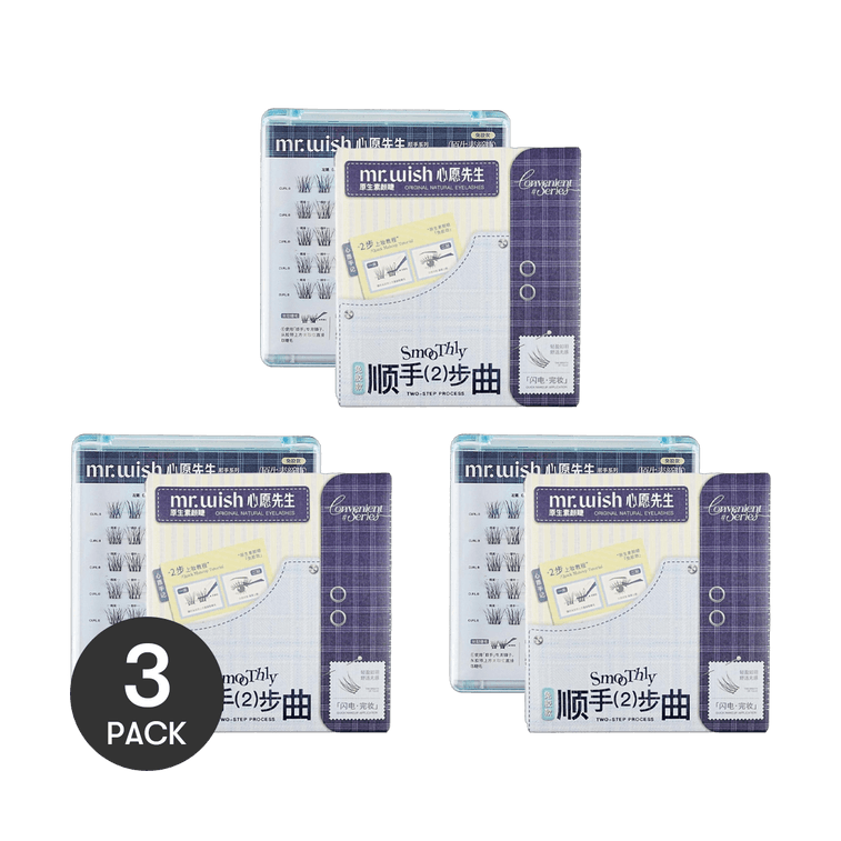 Convenient Series, Eyelash Clusters Glue-Free 40 Clusters*3 - For Sparse Or Short Eyelashes【Value Pack】 3