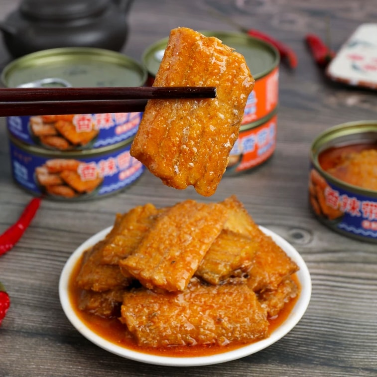 Five-Spice Ribbonfish Canned 100g【Crispy Bones Tender·Pure Meat·Ready To Eat】Cooked Seafood Meal, Instant Fish Snack For Work, Night Snack, Picnic【Work·Night Snack·Picnic】 Savory Portable Canned Food 6