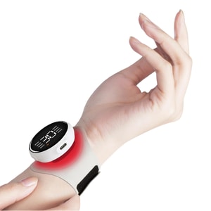 【中国直邮】 晶雅家 新品EMS+TENS 双科技手腕按摩仪腱鞘红光理疗仪通气血经络穴位脉冲按摩器 白色 一套装