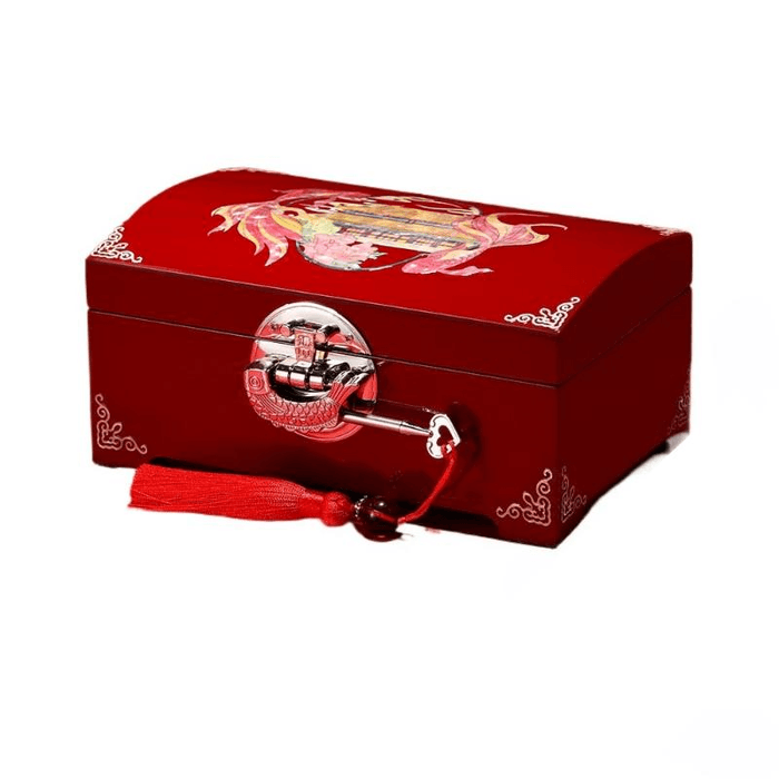 New Palace Museum Taihe Jin Li Luo Dian Lacquerware Jewelry Box 18 * 11 * 8.6cm