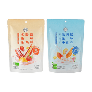 Yogurt Fruit Bar+奶油桃子番石榴果干，7.76盎司【2组合装】【添加益生元】【高膳食纤维】【厚切水果】【浓郁奶香】