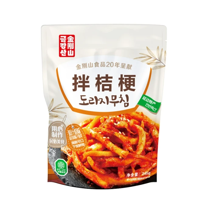 Northeast Yanbian mixed with platycodon grandiflorum pickles 245g*1bag.