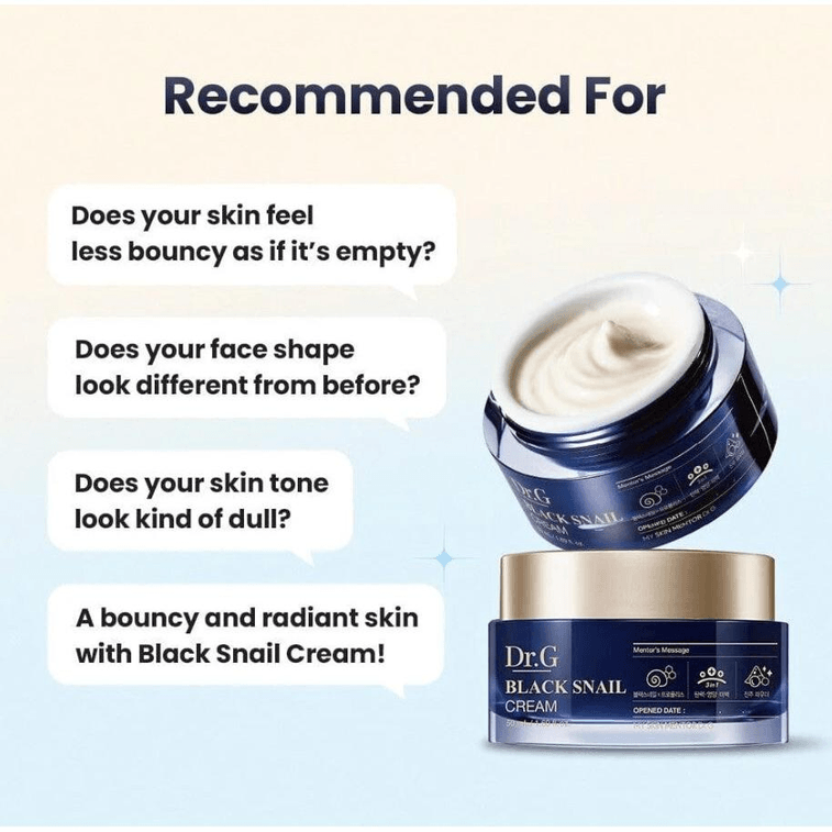 【韓國直郵】 韓國 Dr.G 黑蝸牛特惠套裝(面霜50+視黃醇精華50+面膜)3件套 5