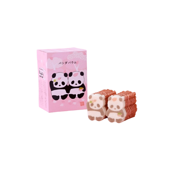 Panda-Shaped Cherry Blossom Baumkuchen (1 piece)