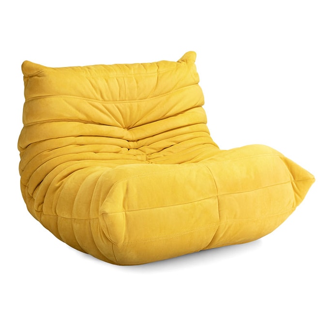 [Ready stock in the United States] LUXMOD caterpillar sofa yellow single seat(compressed delivery)