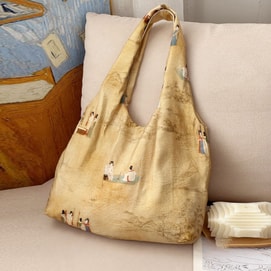 【中国直邮】 HSPM 新款新中式面纱棉禅意氛围小众腋下手提包 仕女图款1个装