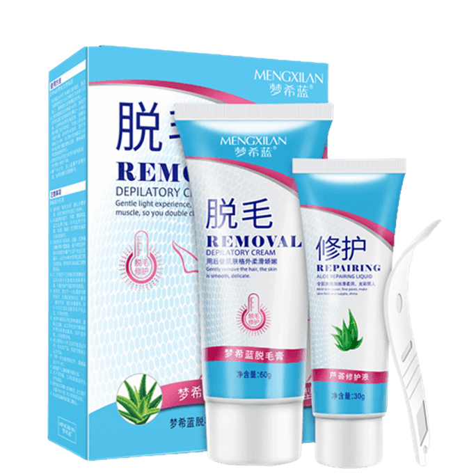 Go Hand Hair Leg Hair Underarm Gentle Hair Removal For Men And Women Hair Removal Cream Set (60G + 30G)