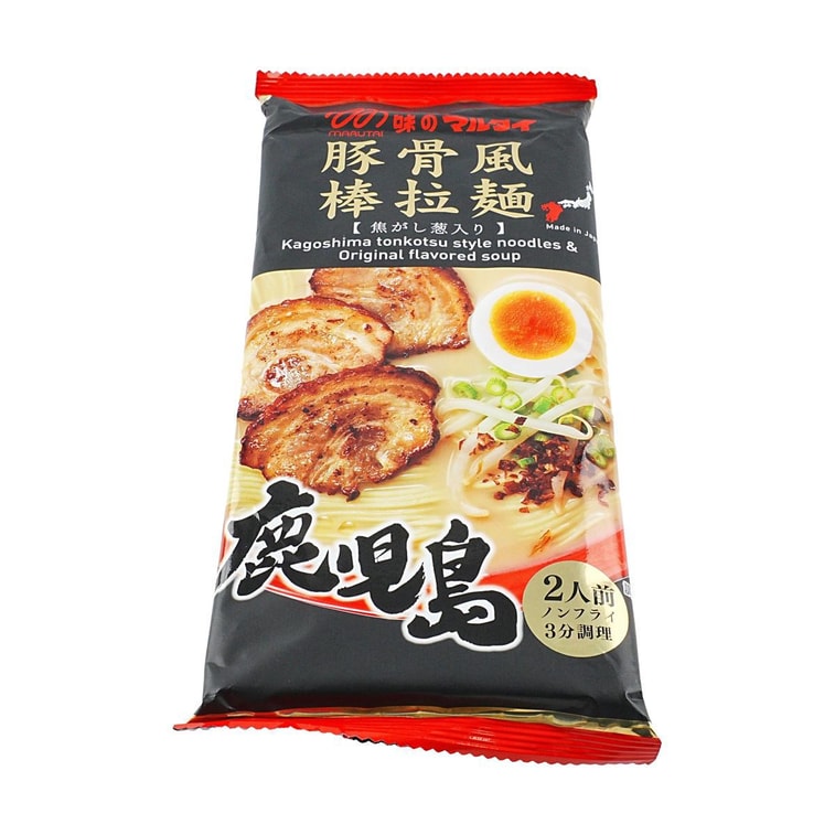 日本MARUTAI 九州鹿儿岛黑豚葱香风味拉面 香葱黑猪骨味 2人份 185g 【新老包装随机发货】 13