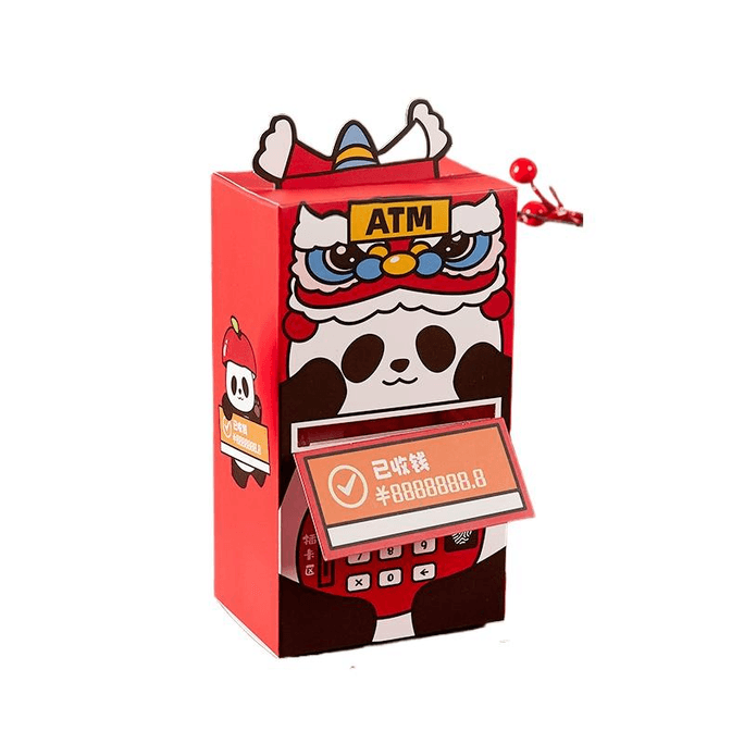 Surprise Red Envelope Creative Pull-Out Ceremony 10 Panda Atm Red Envelopes, 18*10*7cm*1 Piece