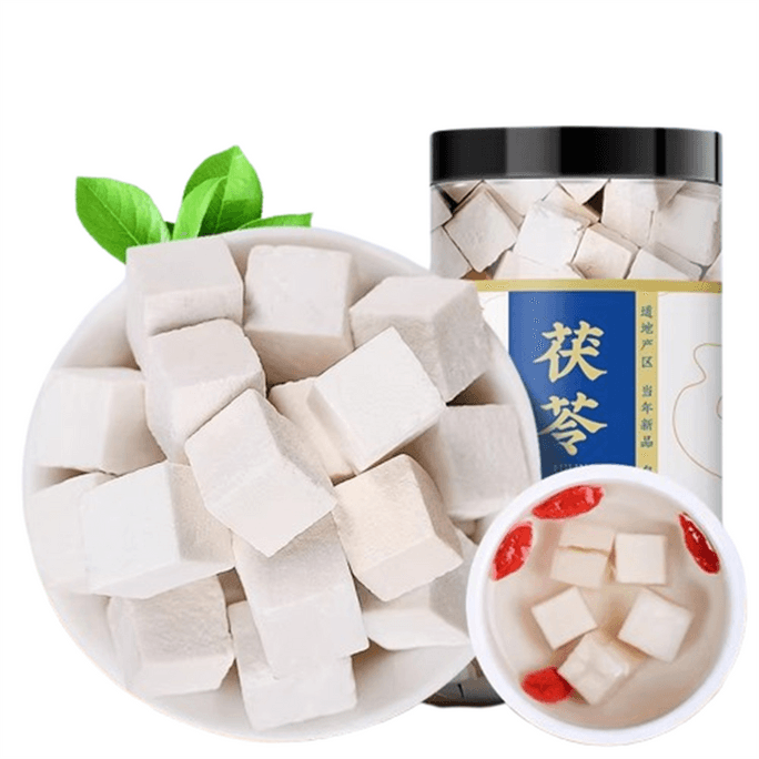 Yunnan Poria cocos 500g/can Authentic Chinese Herbal Medicine, White Poria cocos Powder, Edible Euryale Ferox, Smilax glabra, Wild Dried