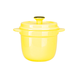 Macaron  Ceramic Stew Pot with Lid Lemon Yellow 9cm