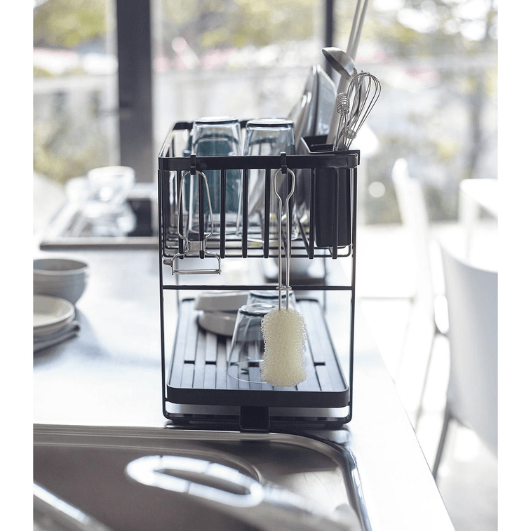 日本 Yamazaki Home 双层碗碟架 - 钢白色 13