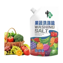 Fruit and vegetable washing salt, food-grade cleaning salt, easily removes dirt, fruit and vegetable washing salt 360g*1 bag