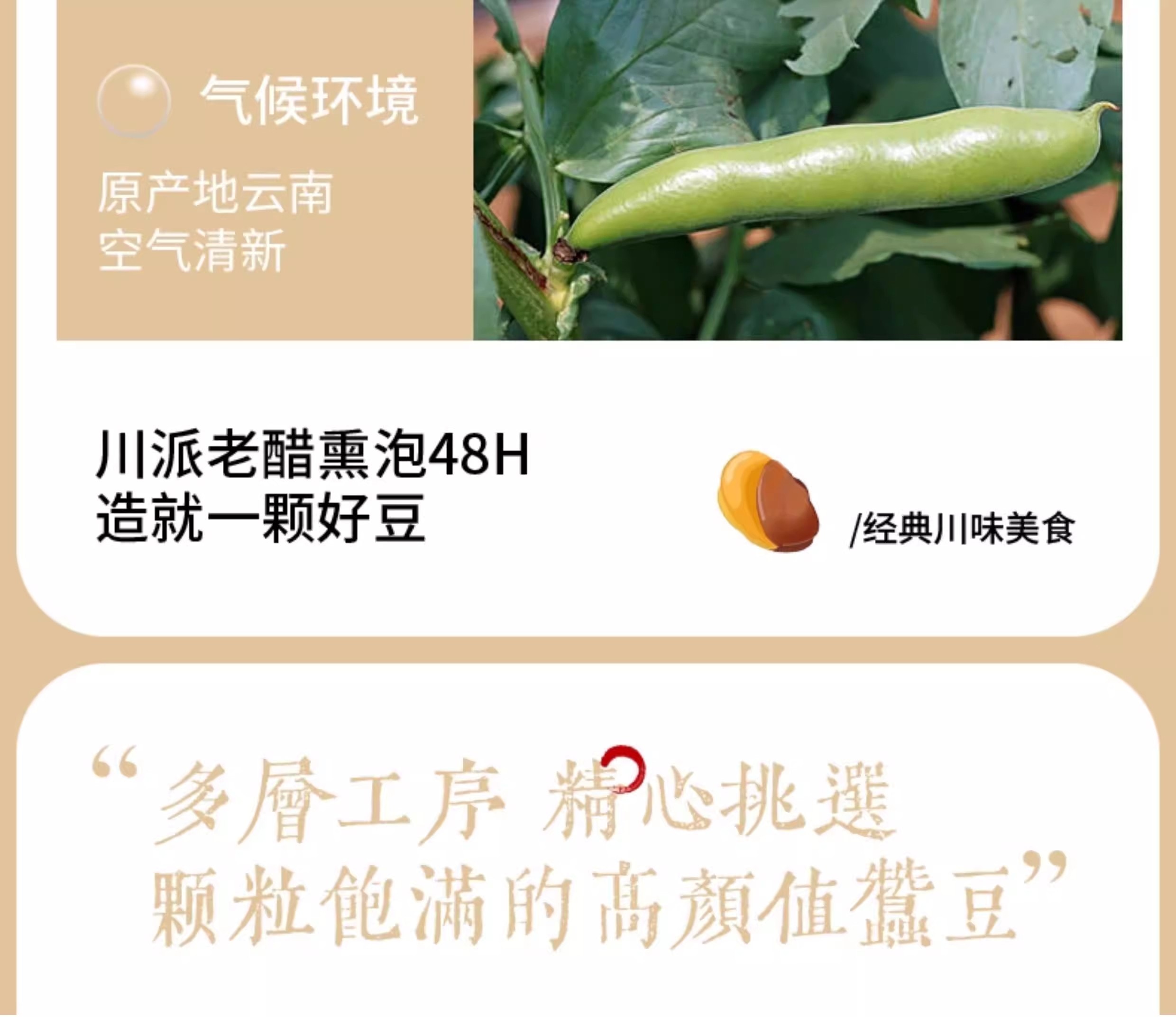 【中国直邮】 百年吴府记 老醋蚕豆【原味+香辣 混合装458g*1】酸甜酥脆四川特产零食休闲炒货小吃兰花豆包装