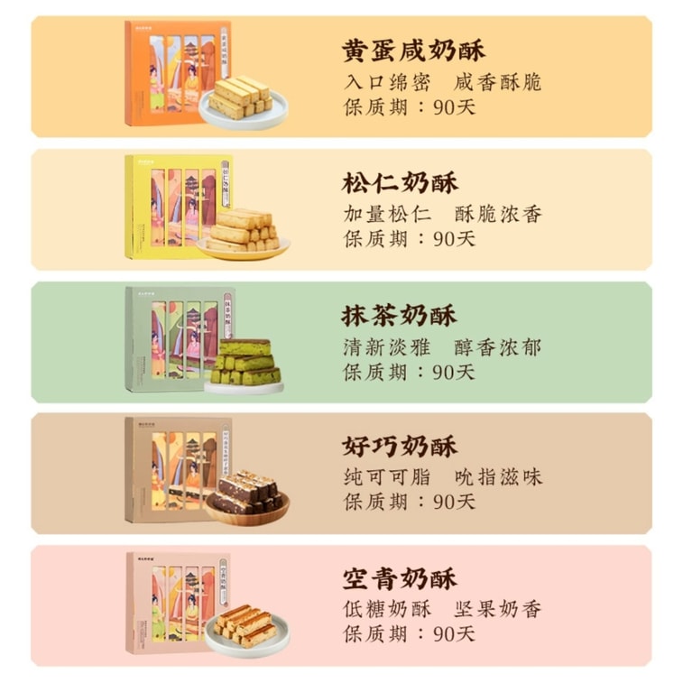 【중국 직송】샹허 제과점 황란유염밀크과자 250g*1상자 5