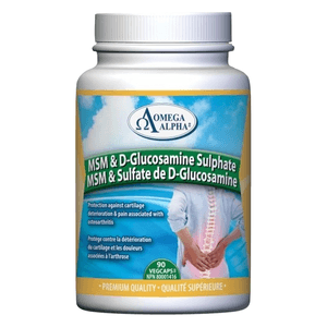加拿大Omega Alpha 活性骨精华-有机硫+D-硫酸葡葡糖胺 90 粒入