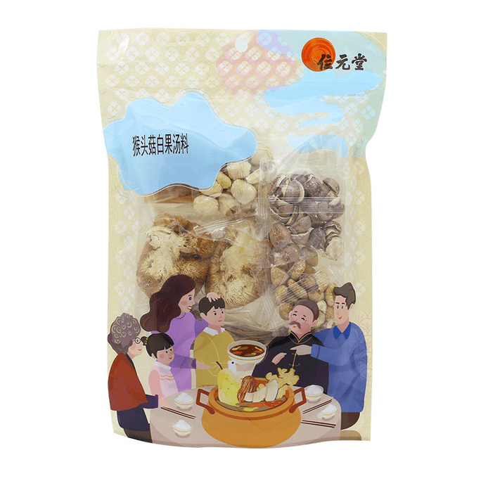 【中国直邮】位元堂煲汤材料包清心汤包滋补调理 猴头菇白果汤料90克