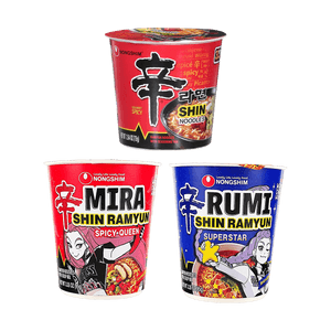 Premium Shin Original Ramyun*2 & KPop Demon Hunters Spicy Queen *2 & Shin Ramyun Superstar*2  【3 Flavors Value Combo】