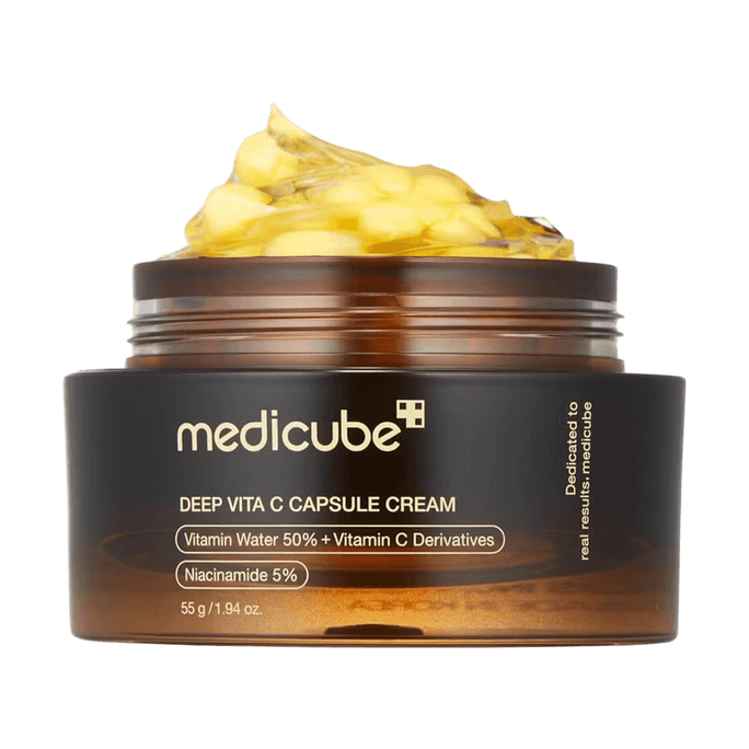 韩国MEDICUBE美蒂秋芙 Deep维生素C胶囊啫喱 美白淡斑面霜 55g 改善暗沉 有效淡化斑印