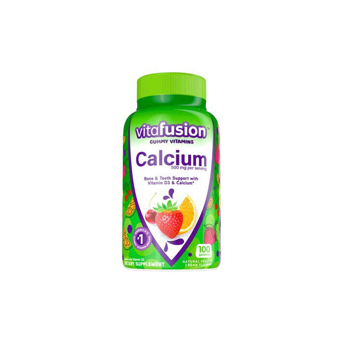 vitafusion 鈣 + D3 鈣維生素軟糖 100粒 | 水果奶油味