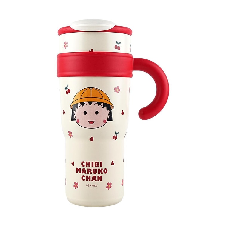 Co-marqué avec Cherry Maruko, Mega Straw Cup Ice Cup Grande Capacité Tasse Isolée avec Isolation en Acier Inoxydable 316 3