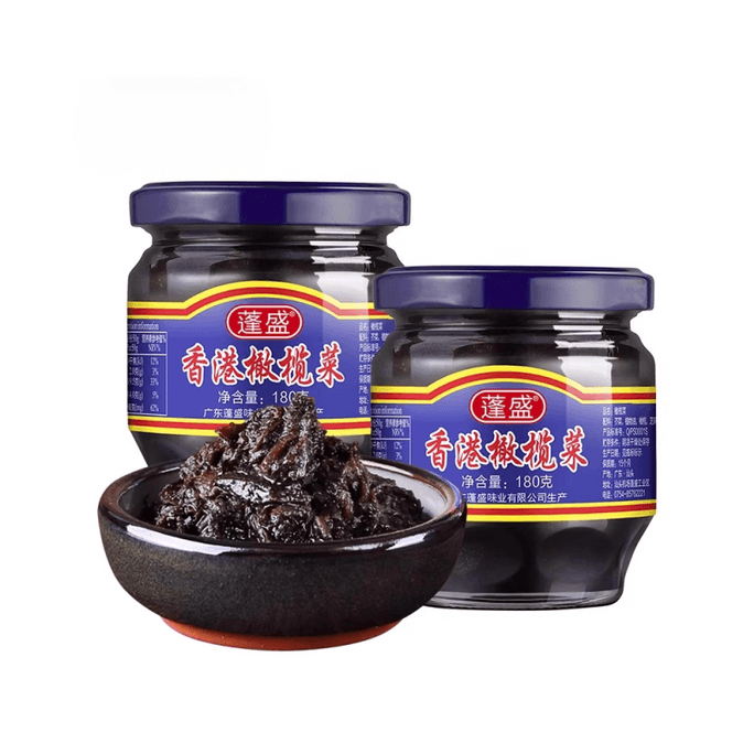 【中國直郵】 蓬盛 香港橄欖菜正宗廣東汕頭特產開胃鹹菜下飯菜醬180g*1瓶