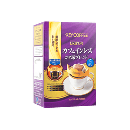 日本KEY COFFEE 无咖啡因挂耳咖啡 浓郁深烘 37.6g