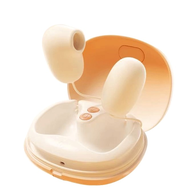 Pretty girl toy bullet vibrator for women, adult self-stimulation device, small devil sucking, non-penetrating, for couples to share. Gradient orange, 1 piece.