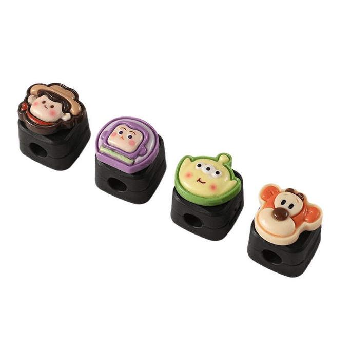 Creative Magnetic Cable Organizer, Data Cable Storage And Organization, Desktop Hub, Black Denim Series, 4-pack Set