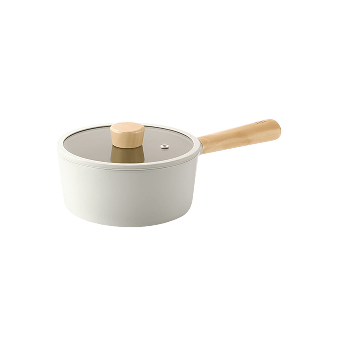 Fika 1.7qt Saucepan with Glass Lid and Wooden Handle 18cm