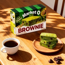 Market O Brownie Matcha Flavor 12P 8.47 oz【Breakfast Afternoon Tea Baked Cakes Dessert】