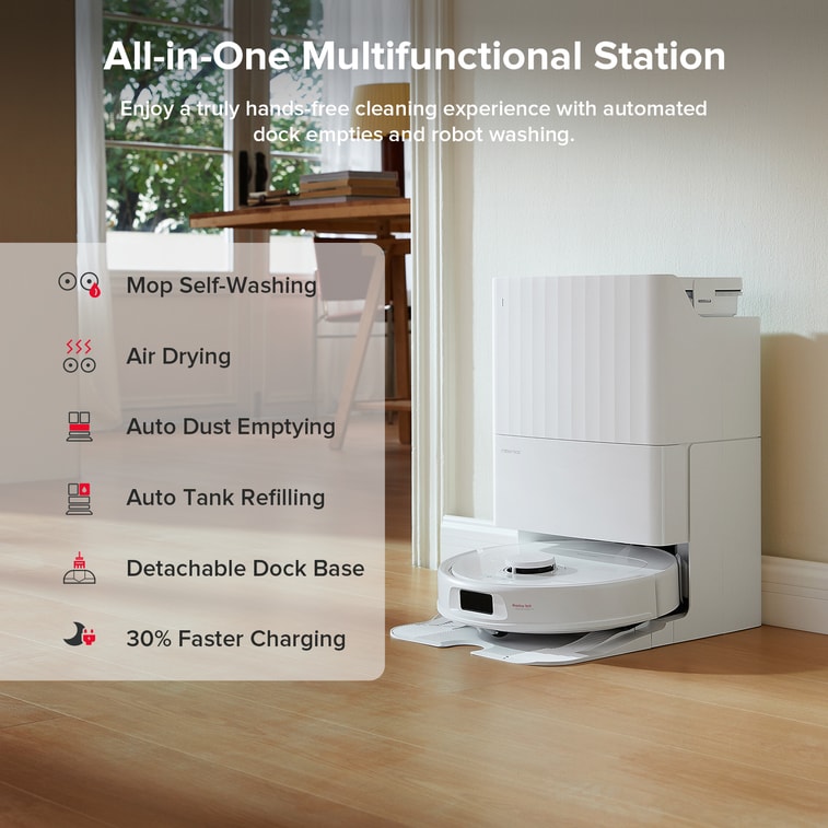 CQV 35A Robot Vacuum and Mop 8000Pa Powerful Suction Self Emptying & Refilling  10