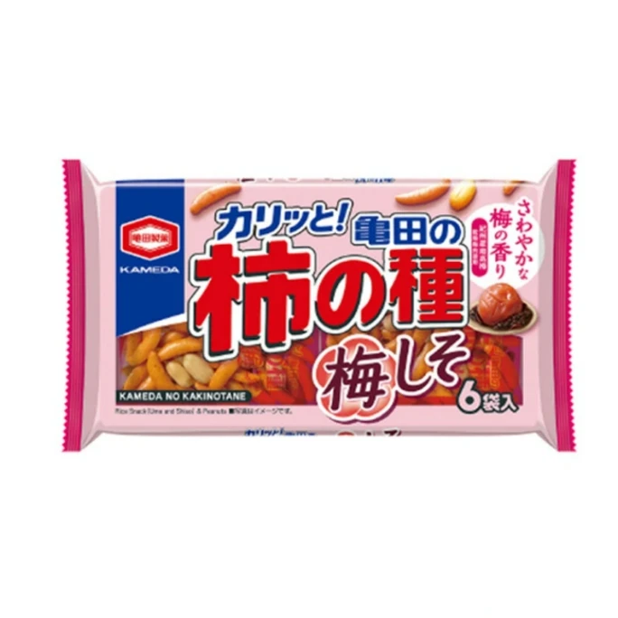 【日本直送】亀田製菓 梅風味 パリパリ柿 6袋入り