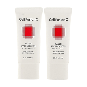 레이저 UV 선크림, SPF50+ PA++++, 스킨핏 선크림, 35ml*2【1+1】