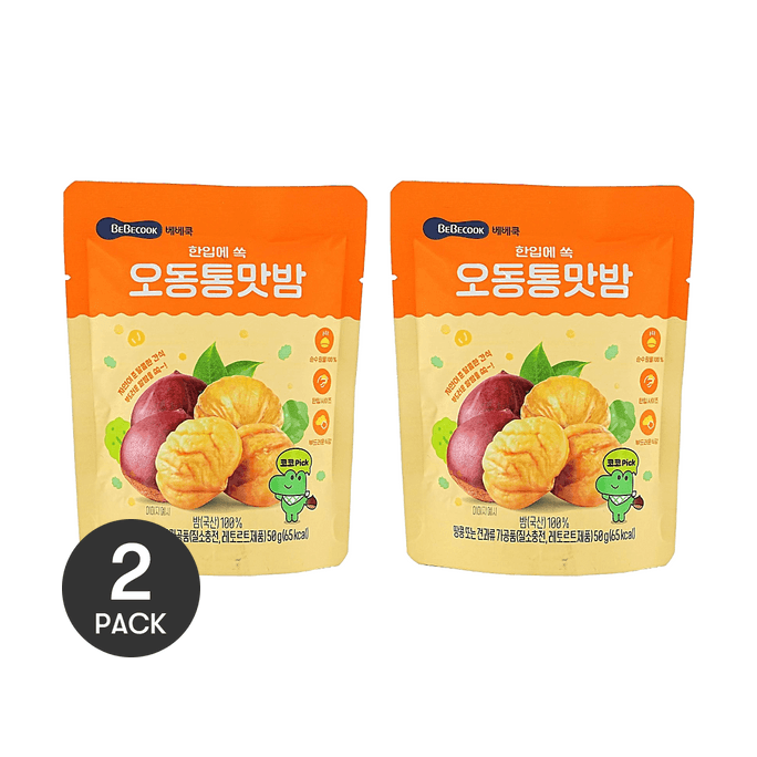 건조 스낵, 밤 *2【2팩】【자연 그대로 밤 부드러운 한입 크기】