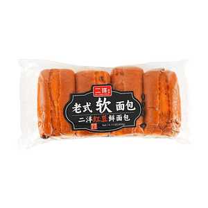 二洋 老式軟麵包 紅豆味 400g【傳統慢發酵工藝】【營養早餐】