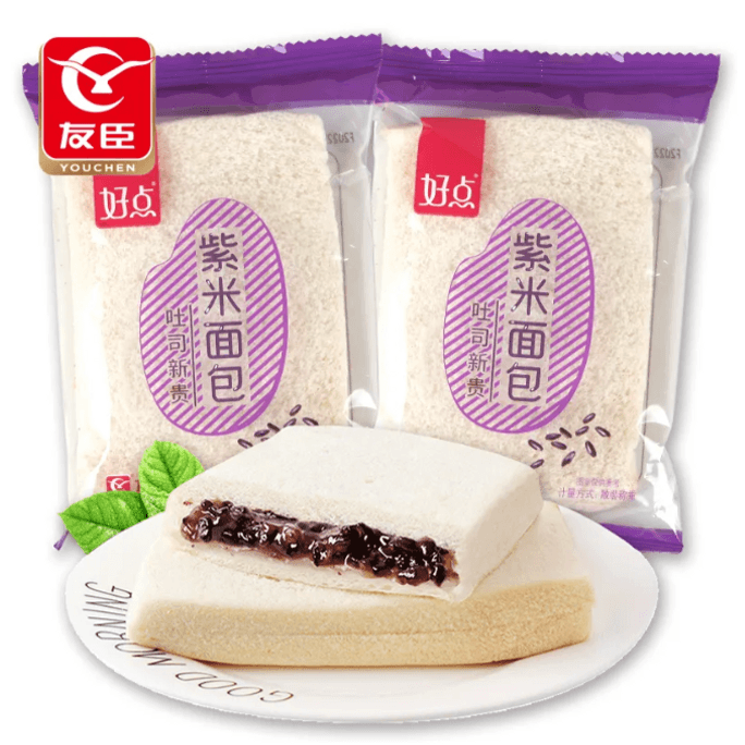 [Direct mail across the United States] Youchen Purple Rice Cheese Sandwich Bread 50g*10 sheets