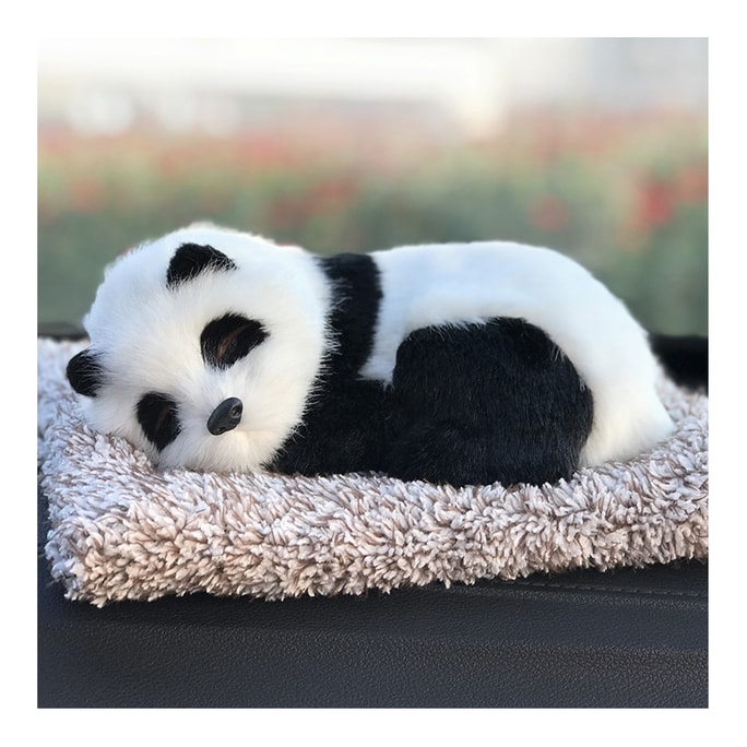 Car Interior Decoration Panda Decor Car Ornament Simulation Sleeping Panda Toy Auto Dashboard Ornament 1PC