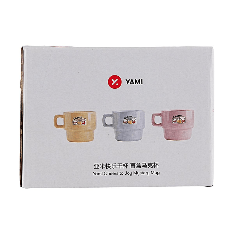 Yami 獨家定制 快樂乾杯陶瓷盲盒馬克杯 【馬卡龍三色盲盒設計】【Yami定制圖案設計萌趣可愛】 8