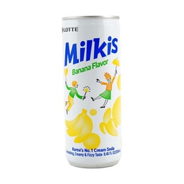Milkis Banana Soda - Carbonated Banana-Flavored Drink, Packaging May Vary, 8.45fl oz
