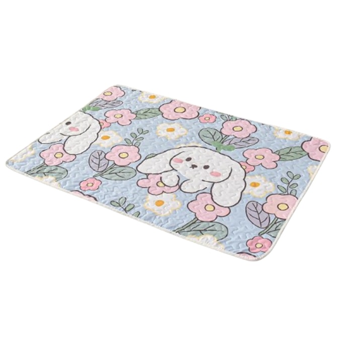 Multi-Functional Urine Pad Ideal Menstrual Periods Protective Pad Waterproof Machine Washable 【Blue-Eared Rabbit】50*70cm