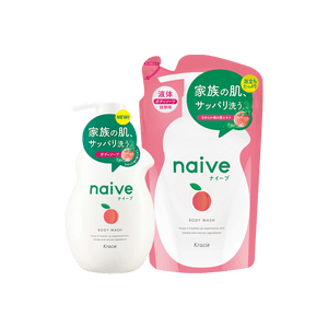 ボディソープ ポンプ+詰め替えセット 530ml+380ml #ピーチ