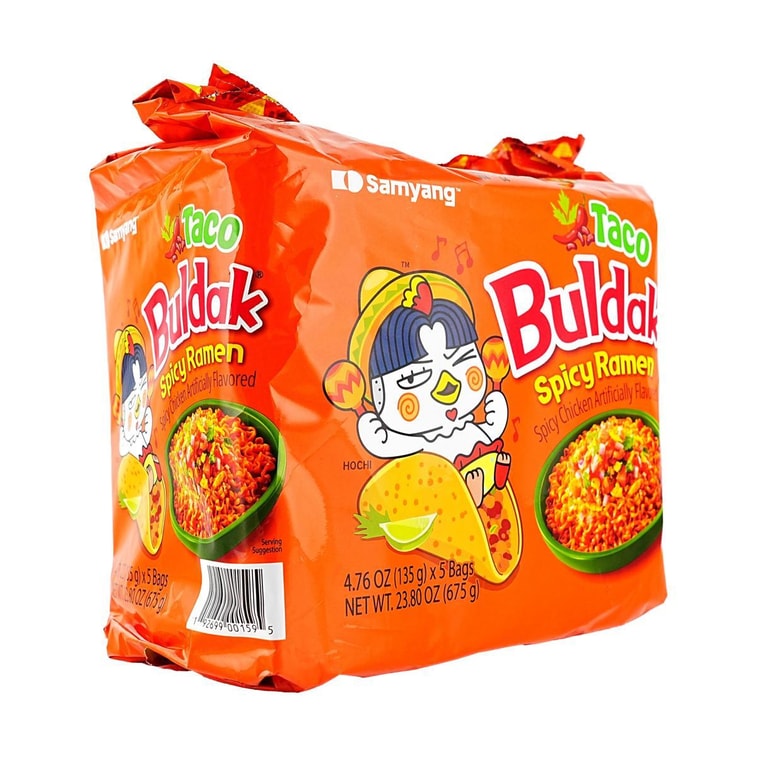 타코 불닭 매운 라면, 매운 닭고기맛 (인공향료 첨가), 5봉지, 700g 6