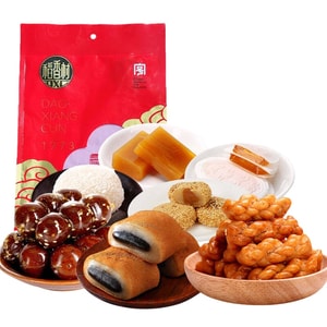 【中国直邮】 稻香村 老式糕点特产新年礼包 550g 驴打滚冰糖葫芦麻花混装 独立包装开袋即食
