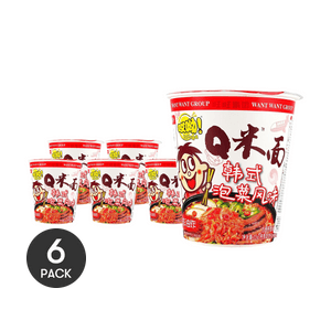 ライスヌードル、韓国風キムチ風味、2.57オンス×6【6パック】